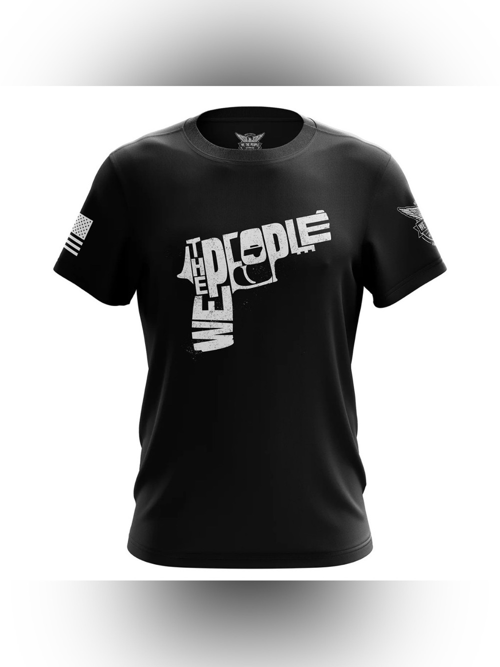 We The People Holsters Regular Fit Graphic T-Shirt Cotton Black Pistol Shirt L